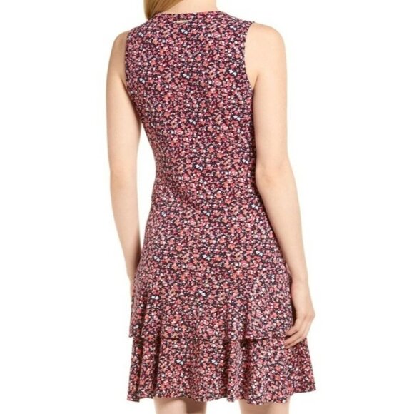 NWT $110 MICHAEL Michael Kors Wildflower Flounce Sleeveless Dress 1X - Picture 2 of 10